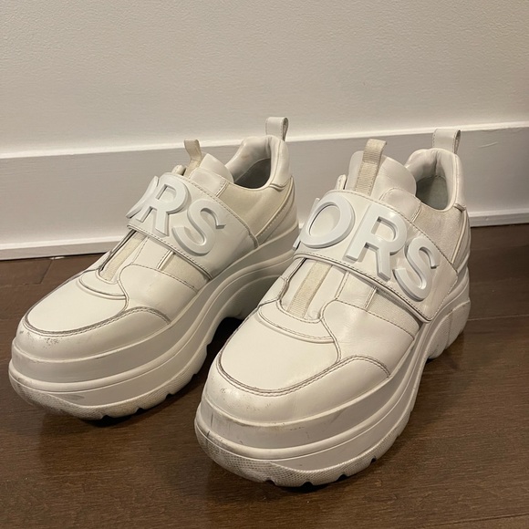 MICHAEL MICHAEL KORS White Platform Sneakers - Picture 2 of 7